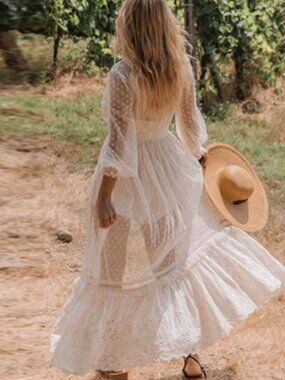 SPELL Darling Duster Eggnog Size Small b140E